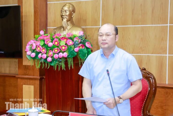 Phó Chủ tịch UBND tỉnh Cao Văn Cường phát biểu kết luận hội nghị.