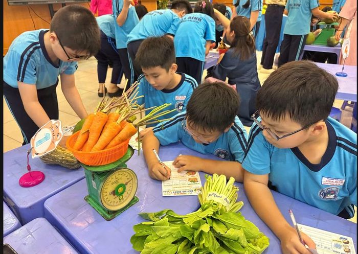Tiết học Toán tại Trường Tiểu học Hòa Bình (TP Hồ Chí Minh). Ảnh trường cung cấp