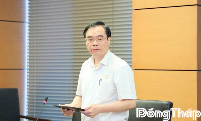 Đại biểu Dương Trung Ý, đại biểu Quốc hội tỉnh Đồng Tháp, phát biểu thảo luận.