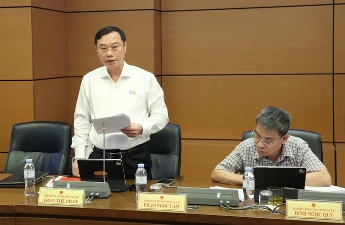  ĐB Trần Thế Phan đề nghị hoàn thiện chính sách phát triển nhà ở cho lực lượng vũ trang tại vùng sâu, vùng xa, biên giới, hải đảo. Ảnh: Đoàn ĐBQH tỉnh Gia Lai 