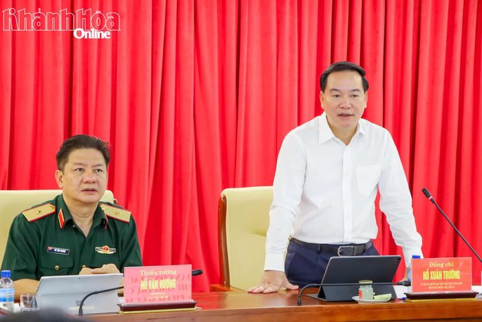 Đồng chí Hồ Xuân Trường phát biểu tại buổi làm việc.
