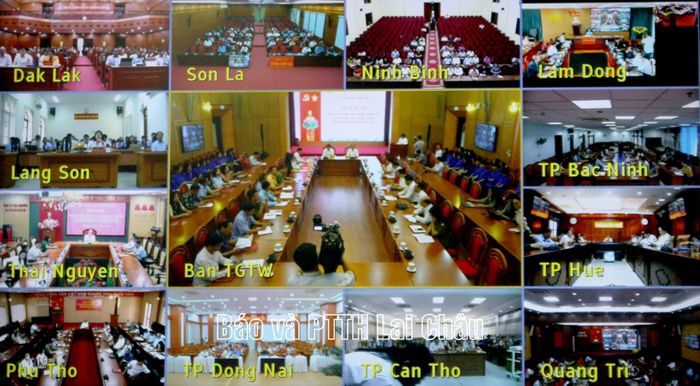 Hội nghị được tổ chức theo hình thức trực tuyến từ Trung ương đến các tỉnh, thành phố trên cả nước.