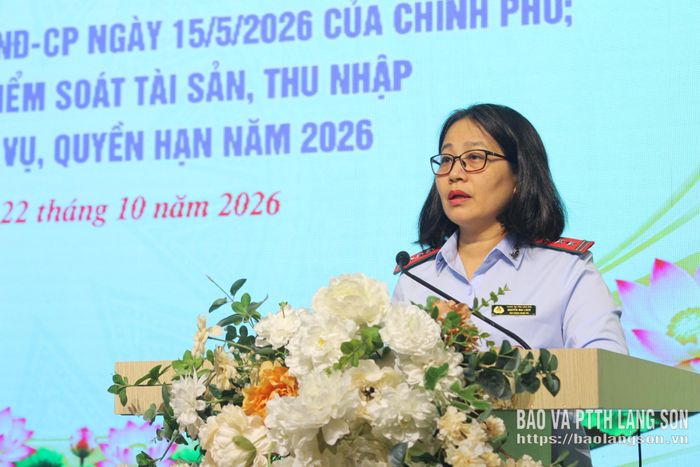 Lãnh đạo Thanh tra tỉnh phát biểu tại hội nghị