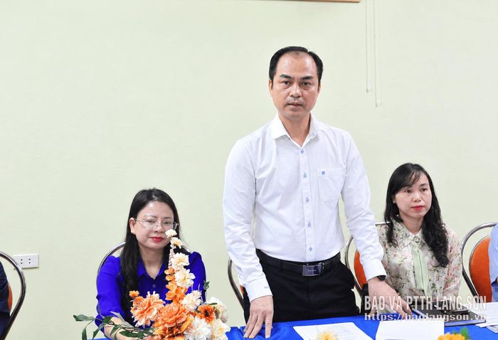 Lãnh đạo Ban Công tác xã hội, Cơ quan Ủy ban Trung ương MTTQ Việt Nam phát biểu tại buổi khảo sát
