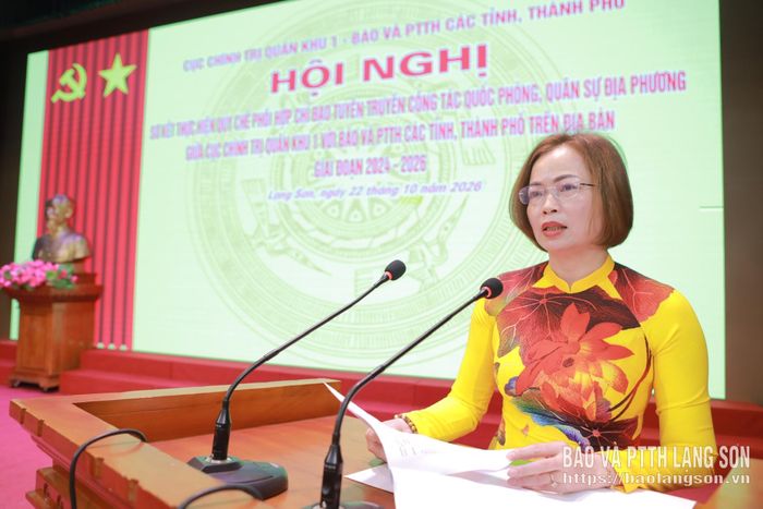 Phó Giám đốc Báo và PTTH Thái Nguyên phát biểu thảo luận tại hội nghị