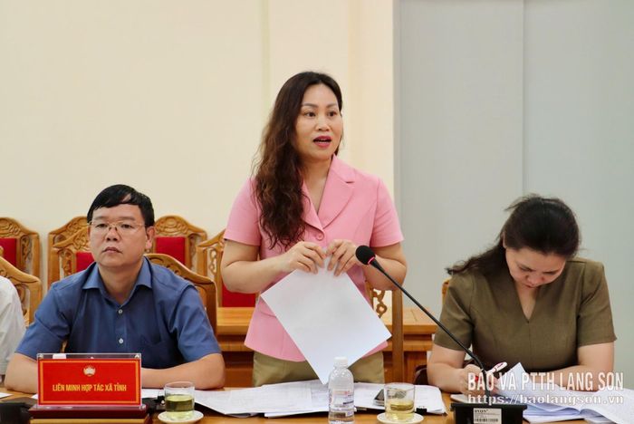 Lãnh đạo Hội Nông dân tỉnh trình bày tham luận tại hội thảo