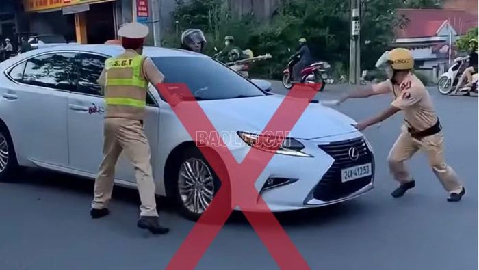 Hành vi vi phạm pháp luật của Lê Kim Anh (Ảnh cắt từ clip vi phạm).