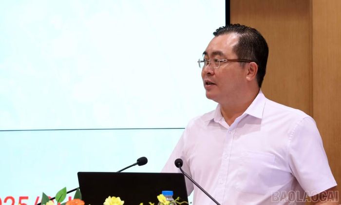 Lãnh đạo Sở Văn hóa, Thể thao và Du lịch phát biểu khai mạc hội nghị.