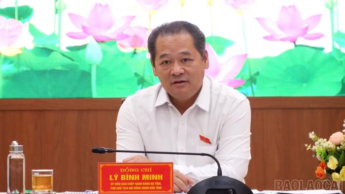 Đồng chí Lý Bình Minh - Phó Chủ tịch HĐND tỉnh chủ trì buổi giám sát.