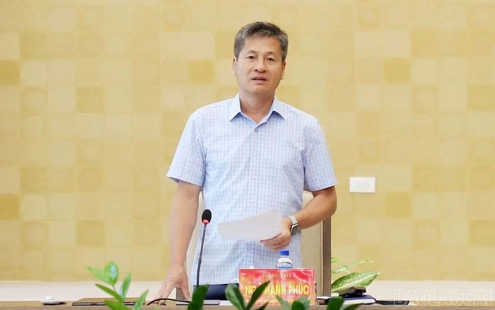 Đồng chí Ngô Hạnh Phúc - Phó Chủ tịch Thường trực UBND tỉnh phát biểu kết luận hội nghị.