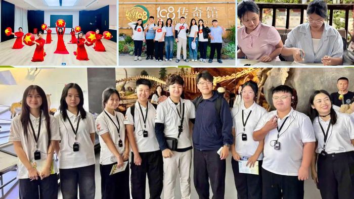Tuệ Nhi cùng các bạn tham gia các hoạt động trải nghiệm trong chương trình "Hành trình đỏ" tại tỉnh Vân Nam, Trung Quốc.