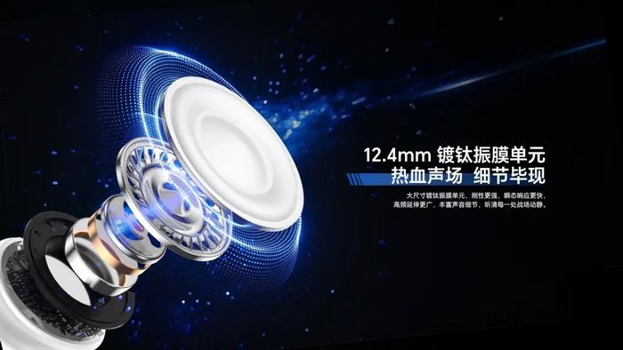 Cấu tạo màng loa mạ titan 12.4mm của HONOR Win Earphones