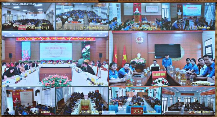 Hội nghị được kết nối với tổ chức Đoàn thanh niên tại 124 xã, phường, đặc khu