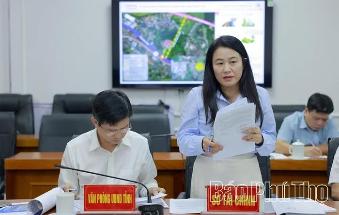 Lãnh đạo Sở Tài chính phát biểu tại hội nghị.