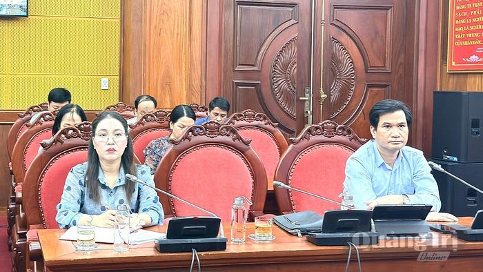 Đại biểu tham dự hội nghị tại điểm cầu Tỉnh ủy Quảng Trị - Ảnh: N.L