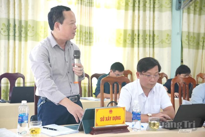 Đại diện lãnh đạo sở, ngành phát biểu tại buổi làm việc - Ảnh: Đ.V