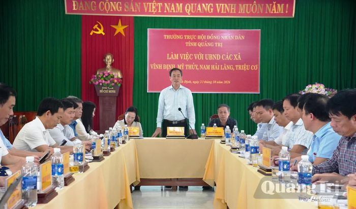 Đồng chí Nguyễn Đăng Quang, Phó Bí thư Tỉnh ủy, Chủ tịch HĐND tỉnh phát biểu kết luận tại buổi làm việc - Ảnh: Đ.V