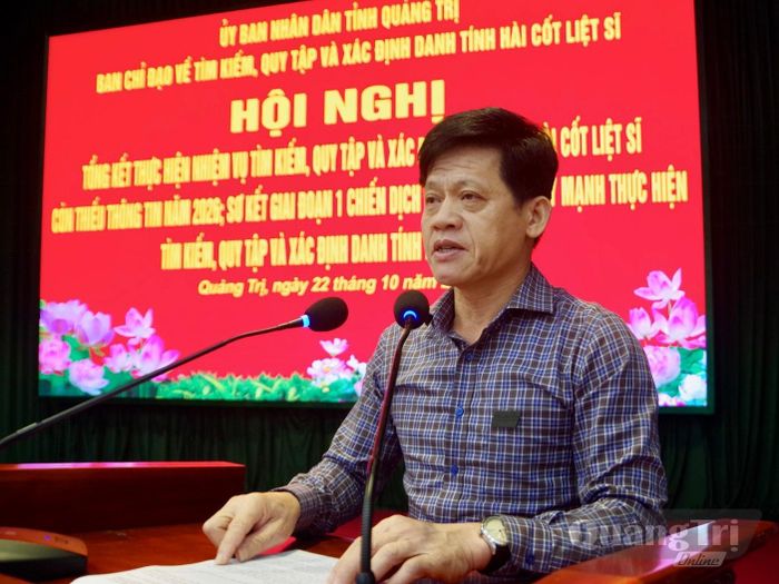 Đồng chí Lê Văn Bảo, Phó Chủ tịch UBND tỉnh phát biểu kết luận tại hội nghị - Ảnh: H.N