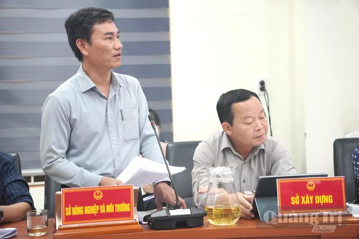 Đại diện lãnh đạo các sở, ngành phát biểu tại buổi làm việc - Ảnh: Đ.V