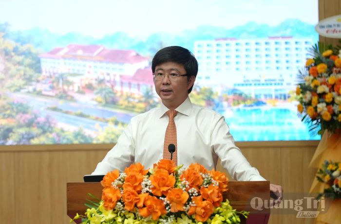 Đồng chí Bùi Hoàng Phương, Chủ tịch UBND tỉnh mong muốn TP. Hồ Chí Minh và Saigontourist Group tiếp tục quan tâm, đồng hành cùng Quảng Trị trong phát triển du lịch - Ảnh: T.Đ