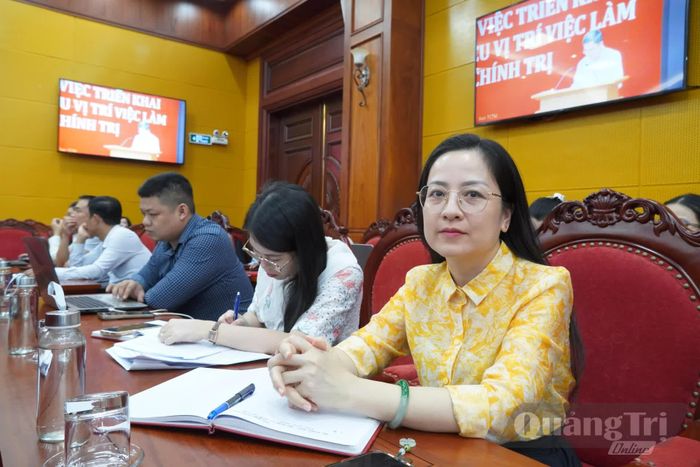 Các đại biểu dự hội nghị tại điểm cầu tỉnh Quảng Trị - Ảnh: H.L