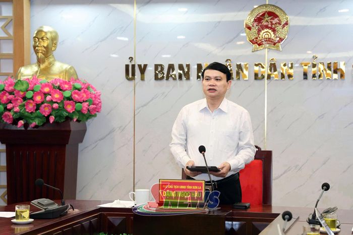 Đồng chí Đặng Ngọc Hậu phát biểu kết luận cuộc làm việc.