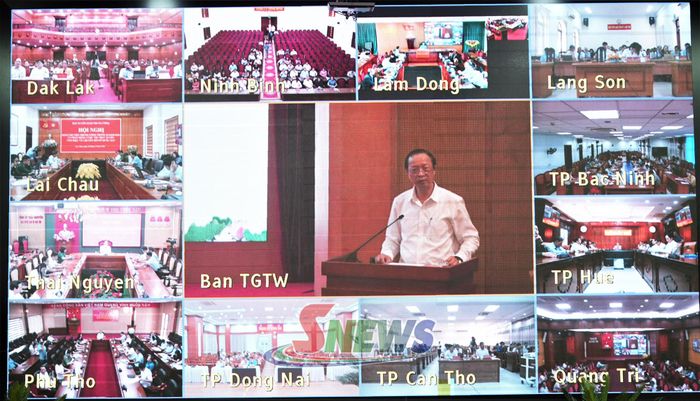 Hội nghị được tổ chức theo hình thức trực tuyến từ Trung ương đến các tỉnh, thành phố trên cả nước.