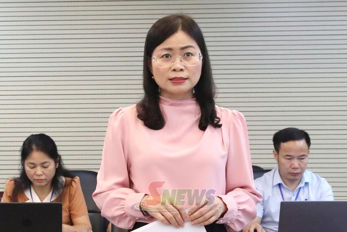 Lãnh đạo Sở Khoa học và Công nghệ phát biểu tại cuộc làm việc.