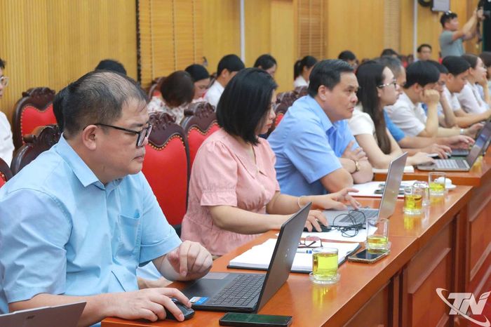 Các đại biểu dự Hội nghị tại điểm cầu Thái Nguyên.