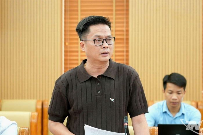 Đại diện Báo và Phát thanh, Truyền hình Thái Nguyên phát biểu.