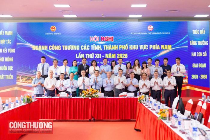 Hội nghị ngành Công Thương các tỉnh, thành phố khu vực phía Nam lần thứ XII - năm 2026 có chủ đề “Đẩy mạnh hợp tác liên kết vùng nhằm khơi thông nguồn lực góp phần thúc đẩy tăng trưởng kinh tế ‘hai con số’ giai đoạn 2026 - 2030”