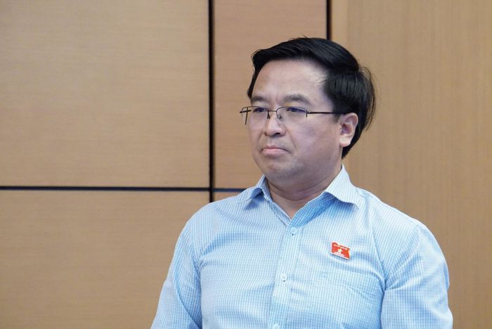 Đại biểu Bùi Xuân Hải (Đoàn TP Hải Phòng) phát biểu. Ảnh: Văn Duẩn.