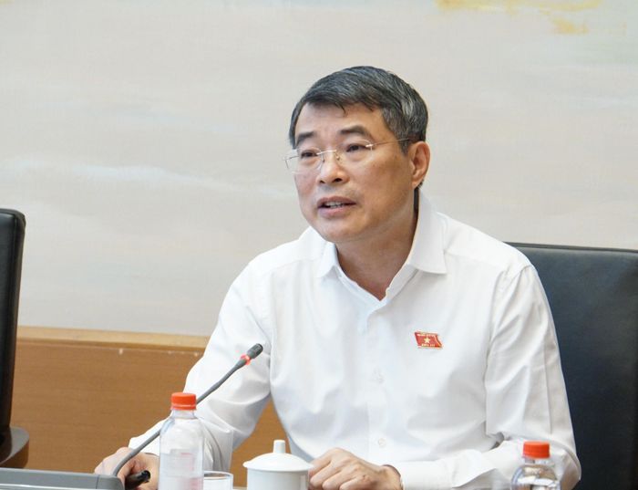 Thủ tướng Lê Minh Hưng phát biểu tại thảo luận tổ chiều 22/10. Ảnh: Văn Duẩn.