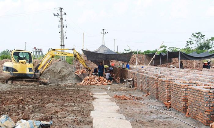 Công viên nghĩa trang đang được tập trung xây dựng để người dân phường Trí Quả di chuyển mộ Ảnh: Đức Anh