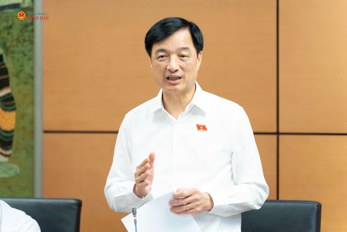 ĐBQH, Trưởng Ban Tổ chức Trung ương Nguyễn Duy Ngọc phát biểu. Ảnh: Quang Khánh