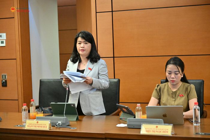 ĐBQH Phạm Thị Minh Huệ (TP. Cần Thơ) phát biểu Ảnh: Quang Khánh
