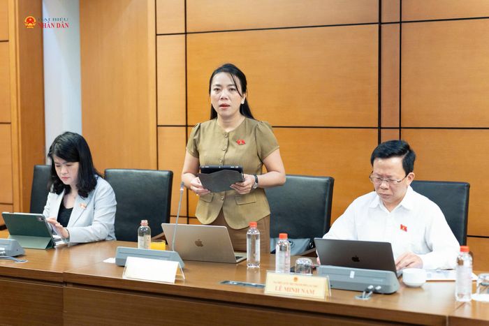 ĐBQH Triệu Thị Ngọc Diễm (TP. Cần Thơ) phát biểu Ảnh: Quang Khánh