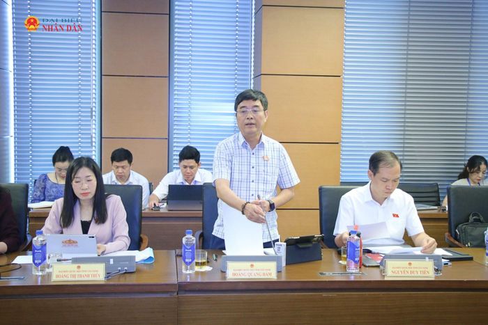 ĐBQH Hoàng Quang Hàm (Tây Ninh) phát biểu. Ảnh: Đắc Trường