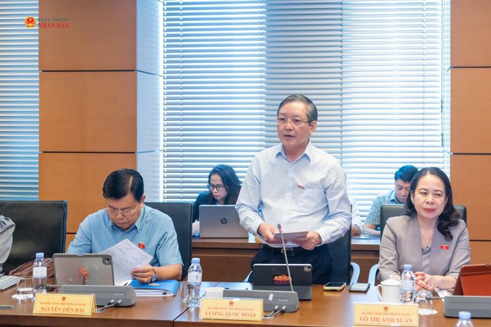 ĐBQH Lương Quốc Đoàn (An Giang) phát biểu. Ảnh: Mạnh Hưng