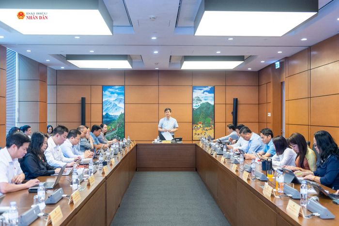 Toàn cảnh phiên thảo luận tại Tổ 16 (gồm Đoàn ĐBQH tỉnh An Giang, Lai Châu). Ảnh: Mạnh Hưng