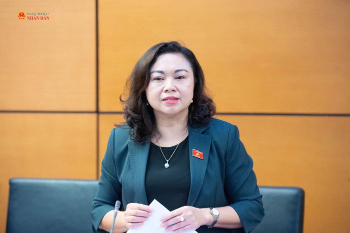 ĐBQH Đặng Bích Ngọc (Phú Thọ) phát biểu. Ảnh: Xuân Quý