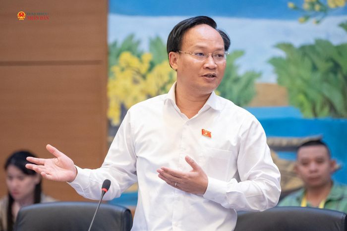 ĐBQH Phạm Văn Thịnh (TP. Bắc Ninh) phát biểu. Ảnh: Phạm Thắng