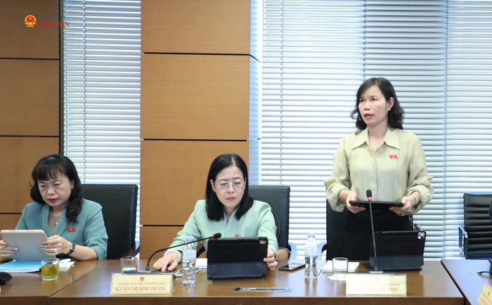 ĐBQH Hoàng Thị Thơ (Đồng Tháp) phát biểu