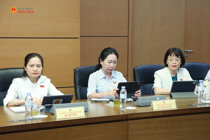 Các ĐBQH tỉnh Gia Lai tham dự thảo luận tổ. Ảnh: An Nhiên