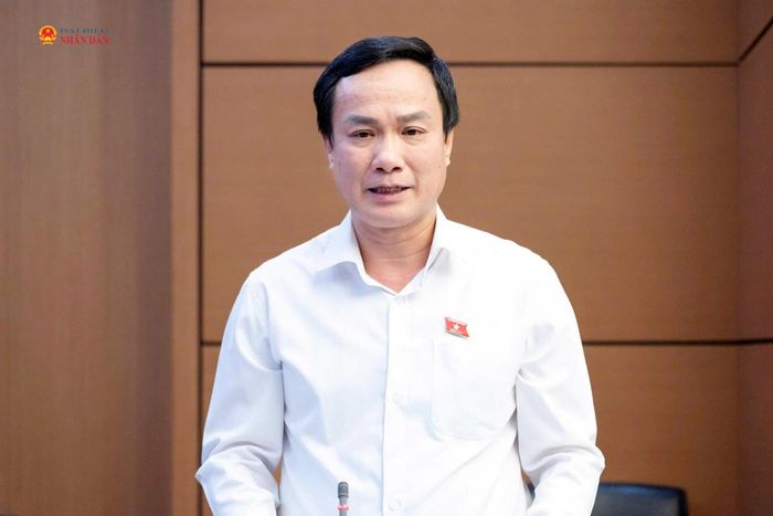 ĐBQH Triệu Thế Hùng (Thanh Hóa) phát biểu thảo luận tổ. Ảnh: An Nhiên