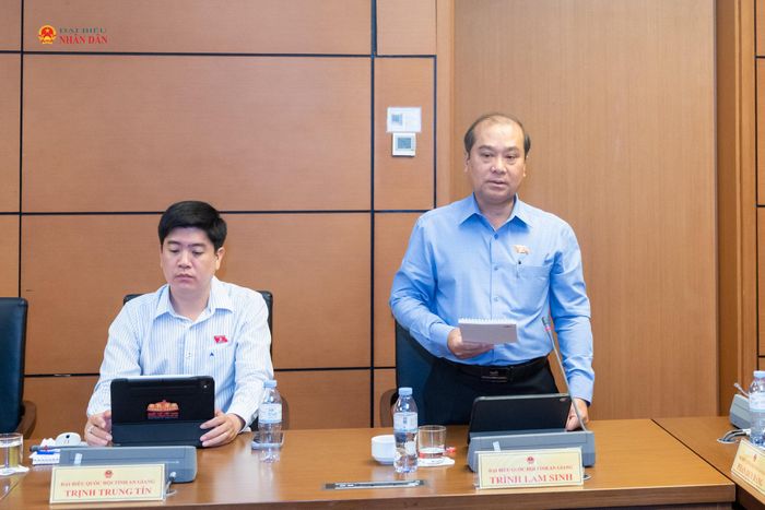 ĐBQH Trình Lam Sinh (An Giang) phát biểu. Ảnh: Mạnh Hưng