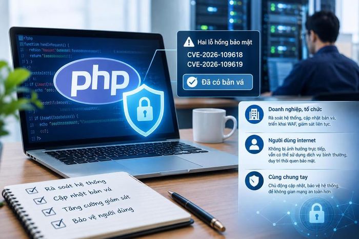 Ảnh minh họa: Các lỗ hổng bảo mật trong PHP có thể ảnh hưởng đến hoạt động của website nếu không được cập nhật bản vá kịp thời.
