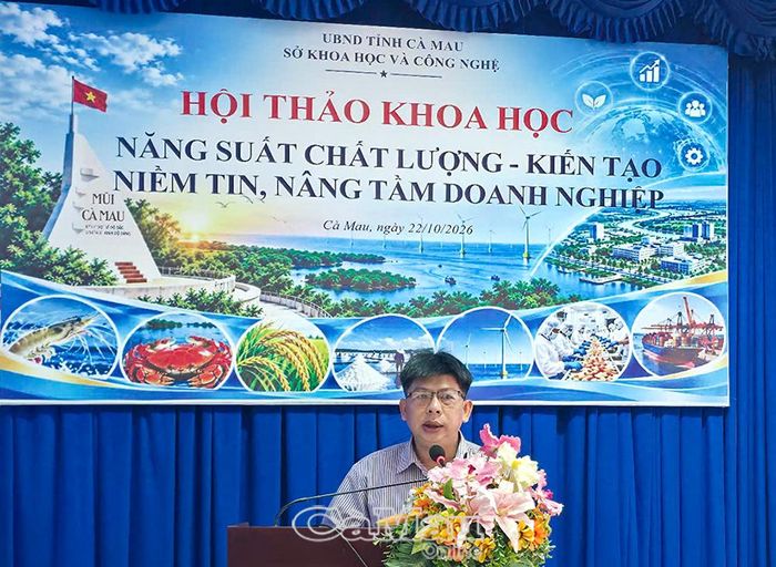 Ông Lâm Văn Khanh, Chi cục trưởng Chi cục Tiêu chuẩn, Đo lường, Chất lượng, nhấn mạnh vai trò của việc nâng cao năng suất, chất lượng trong tăng cường năng lực cạnh tranh, mở rộng thị trường và phát triển bền vững của doanh nghiệp.