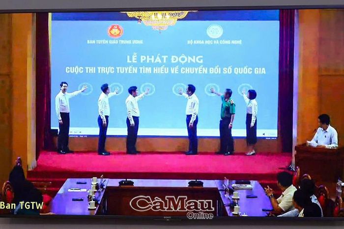 Ban Tuyên giáo Trung ương phát động Cuộc thi trực tuyến “Tìm hiểu về chuyển đổi số quốc gia”. (Ảnh chụp màn hình).