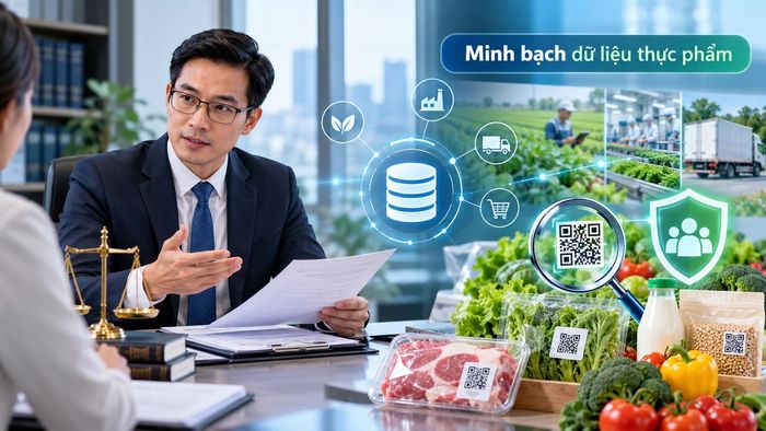 Minh bạch dữ liệu thực phẩm và truy xuất nguồn gốc góp phần nâng cao hiệu quả quản lý an toàn thực phẩm, bảo vệ quyền lợi người tiêu dùng và tăng cường trách nhiệm pháp lý của doanh nghiệp. (Ảnh minh họa, có hỗ trợ AI).